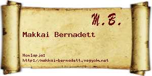 Makkai Bernadett névjegykártya