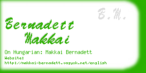 bernadett makkai business card